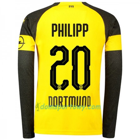 Koszulka Borussia Dortmund Philipp 20 Domowe Koszulki Piłkarskie 2018-2019 Długi Rękaw